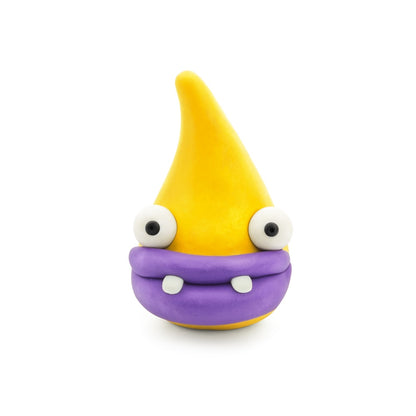 Hey Clay - Modelling Air-Dry Clay with Fun Interactive App - Worm, Ginger, Yollo, Series Beasts, 6 cans
