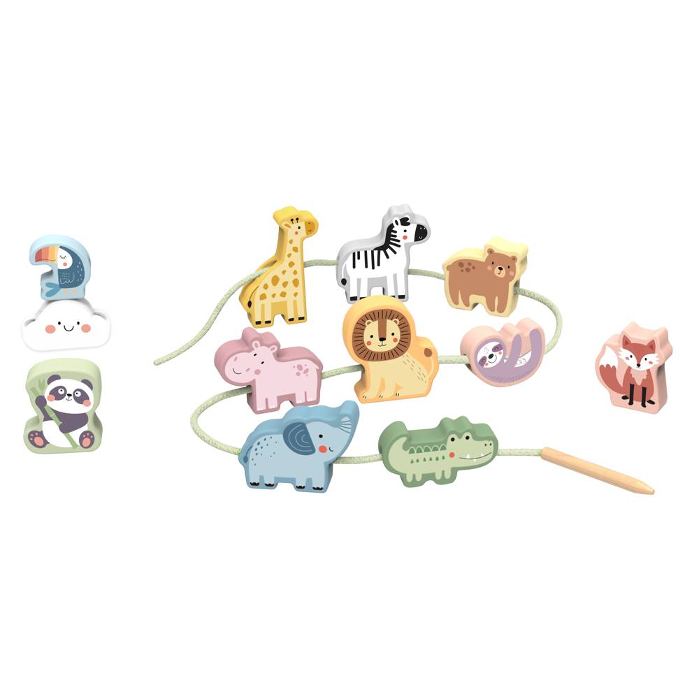 TookyToy - Fine Motor Lacing Animals Set