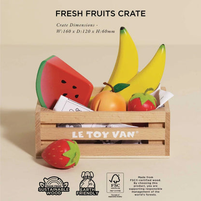 Le Toy Van - Wooden Smoothie Fruit Food Crate - 7pcs