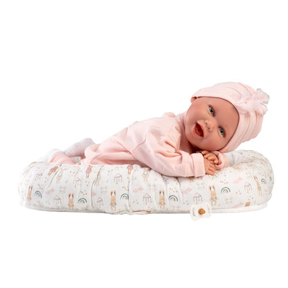 Llorens - Baby Girl Doll with Clothing & Cushion: Mimi - 42cm