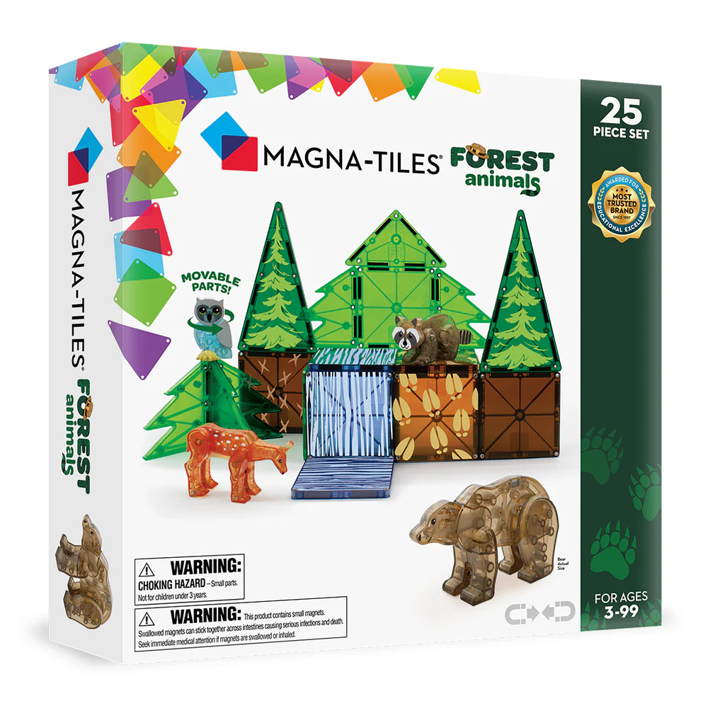 Magna-Tiles - Magnetic Construction Set - Forest Animals - 25pcs