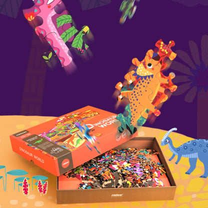 Mideer - Dinosaur Shaped Kids Jigsaw Puzzle - 280pcs
