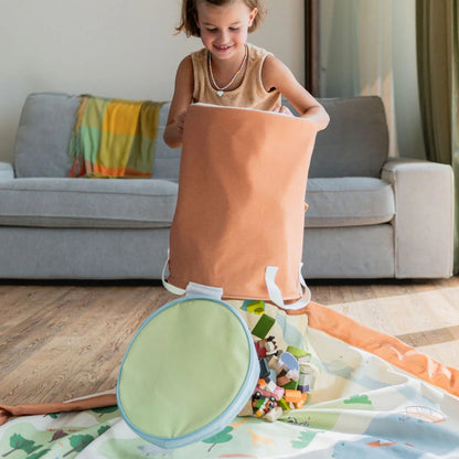 Play&Go - 2-in-1 Playmat & Toy Basket - Zoo