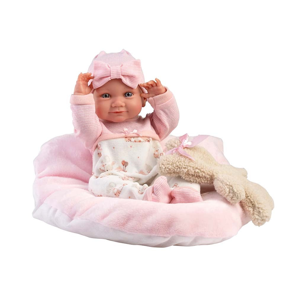 Llorens - Anatomically Correct Baby Girl Doll with Clothing & Cushion: Nica - 40cm