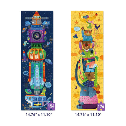 Mideer - Level Up Jigsaw Puzzle for Kids - 2-in-1 - Level 6 World Imagination