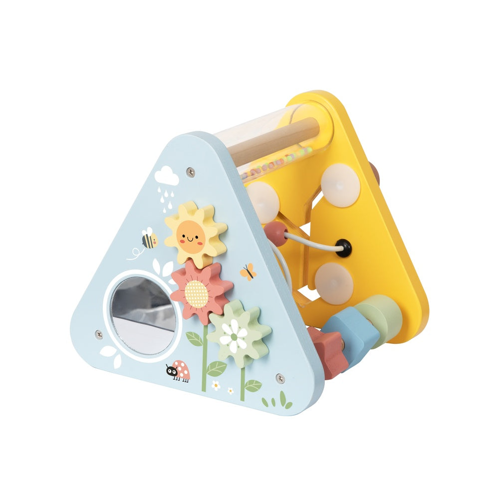 TookyToy - 5-in-1 Wooden Activity Triangle Baby Sensory Play Centre