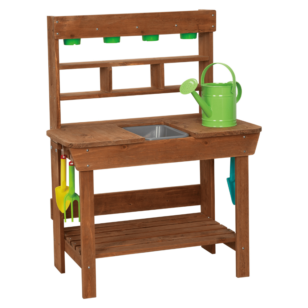 TookyToy - Kids Outdoor Potting Bench Mud Kitchen with Removable Sink