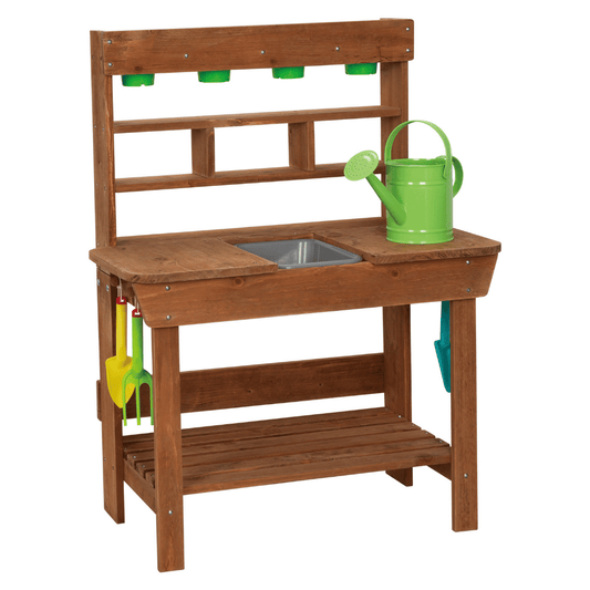 TookyToy - Kids Outdoor Potting Bench Mud Kitchen with Removable Sink