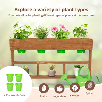 TookyToy - Kids Outdoor Potting Bench Mud Kitchen with Removable Sink