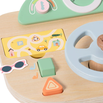 Classic World - Steering Wheel Wooden Busy Board - 5pcs