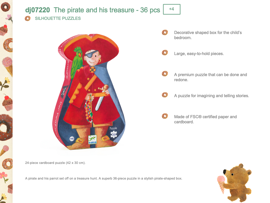 Djeco The pirate and his treasure - DJ07220