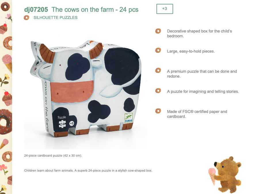 Djeco The cows on the farm - DJ07205