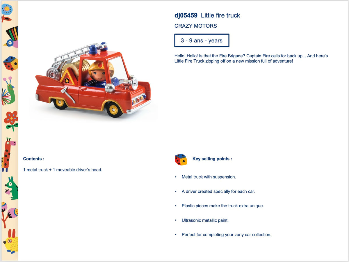 Djeco Little fire truck - DJ05459