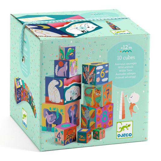 Djeco 10 Wild animals blocks - image 1