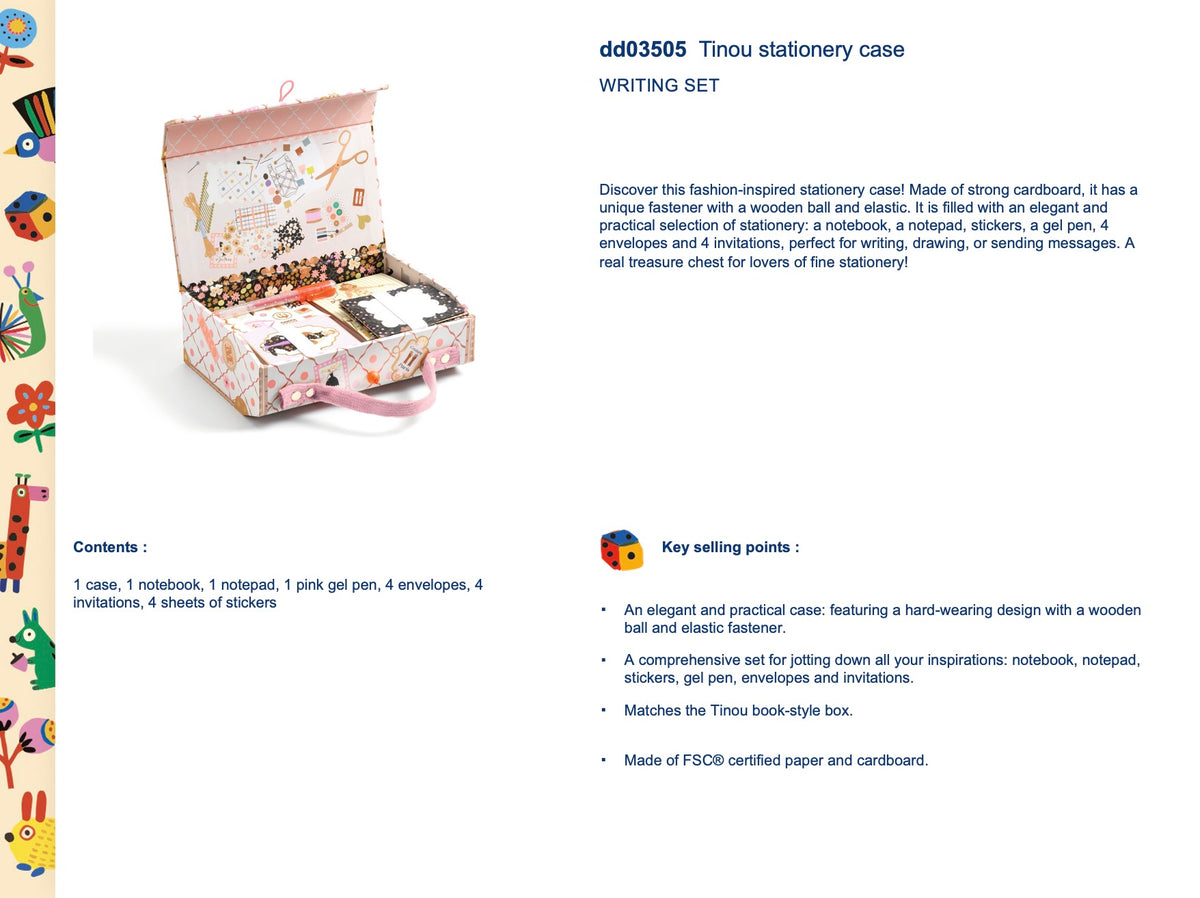 Djeco Tinou stationery case - DD03505