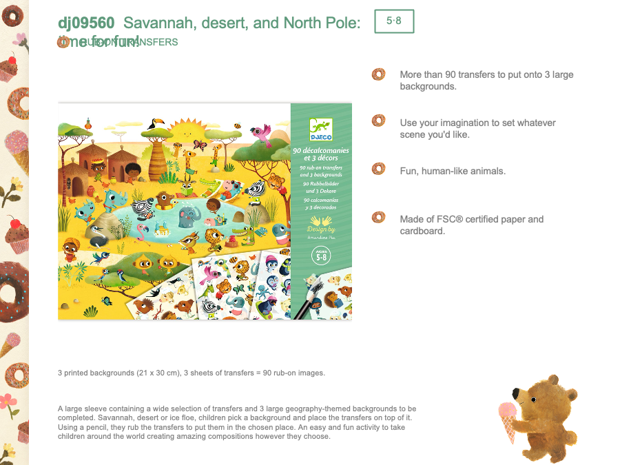 Djeco Savannah, desert & North pole - DJ09560