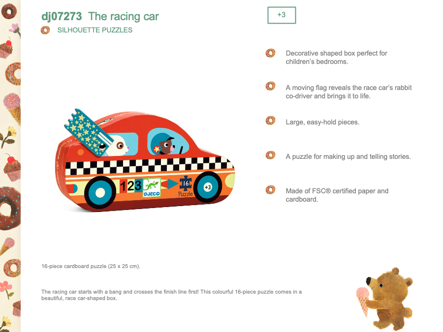 Djeco The racing car - DJ07273