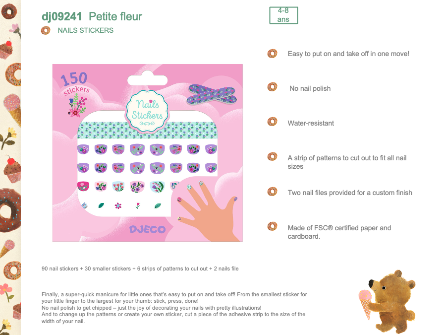 Djeco Small flowers nail stickers - DJ09241
