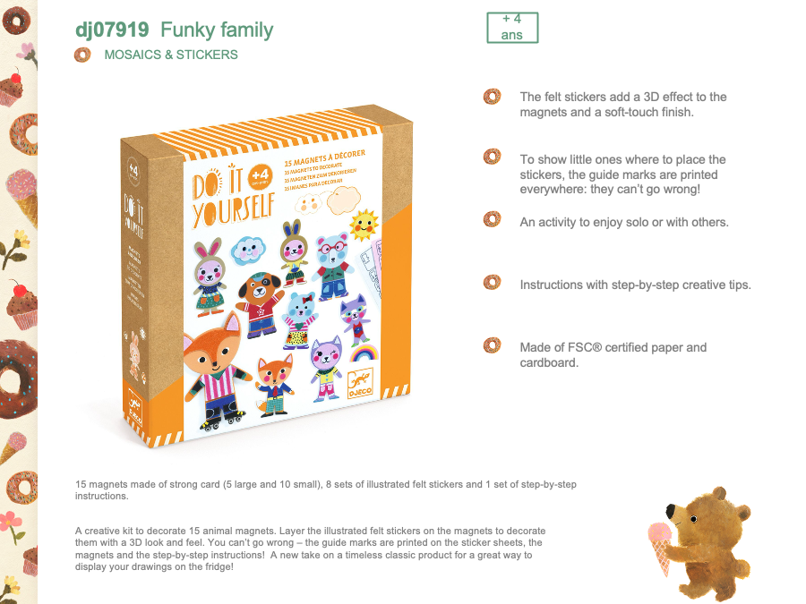 Djeco Funky family animal magnets - DJ07919