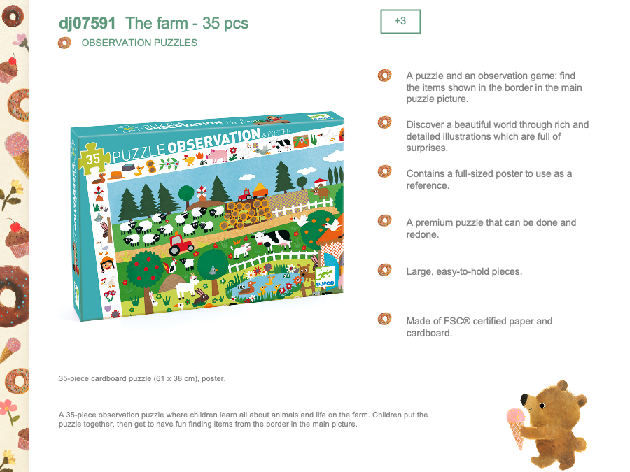 Djeco At the farm 5 games - DJ08275
