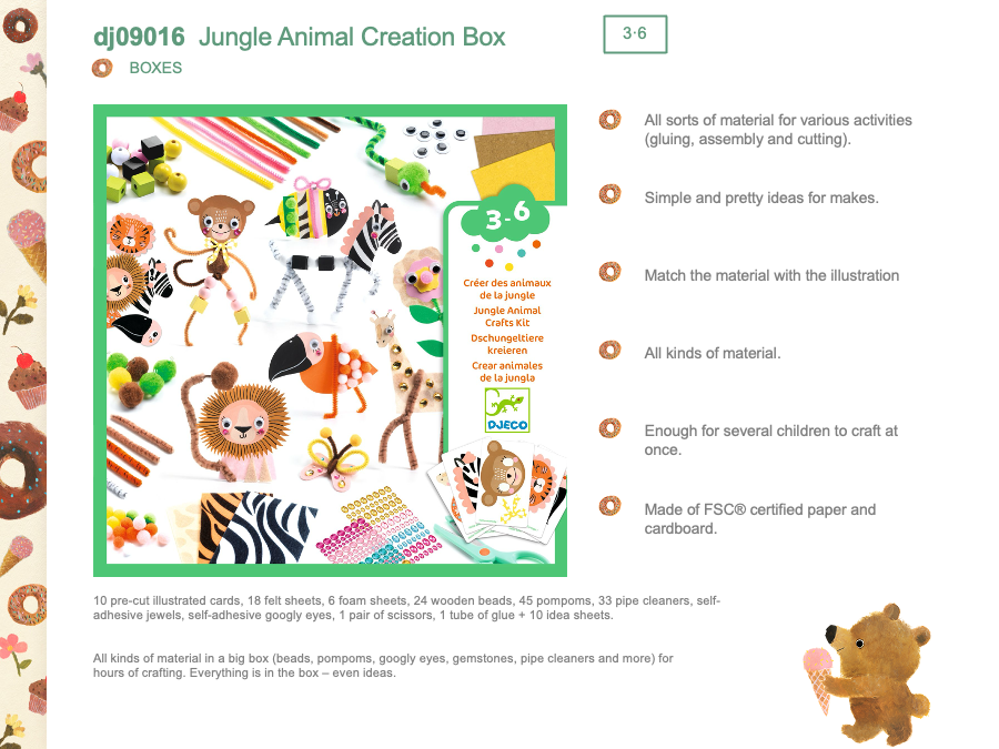 Djeco Jungle animal creation box - DJ09016