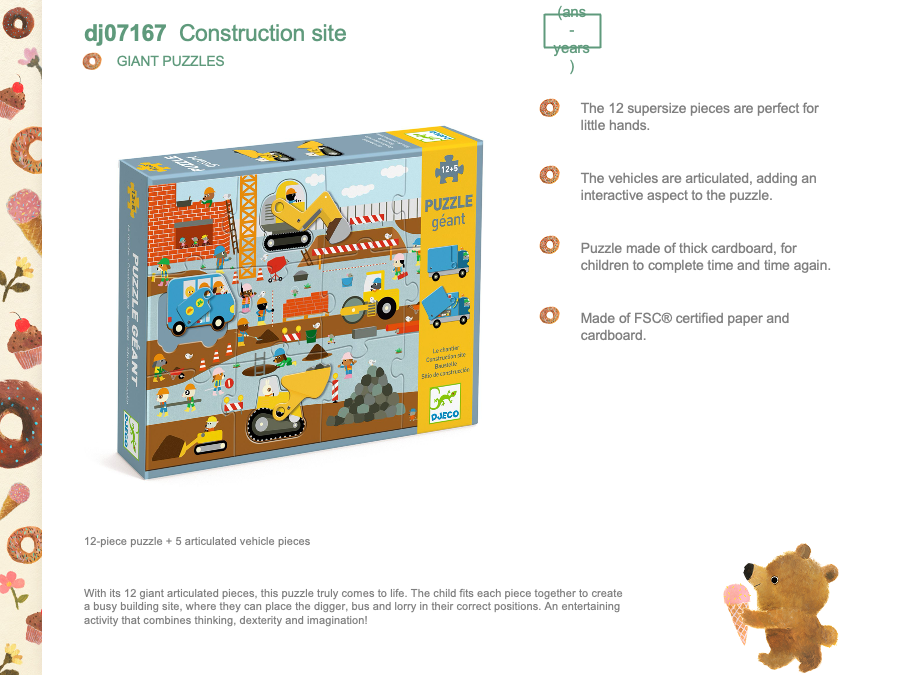 Djeco Construction site - DJ07167