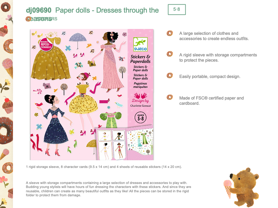 Djeco Dresses in seasonal colors - DJ09528