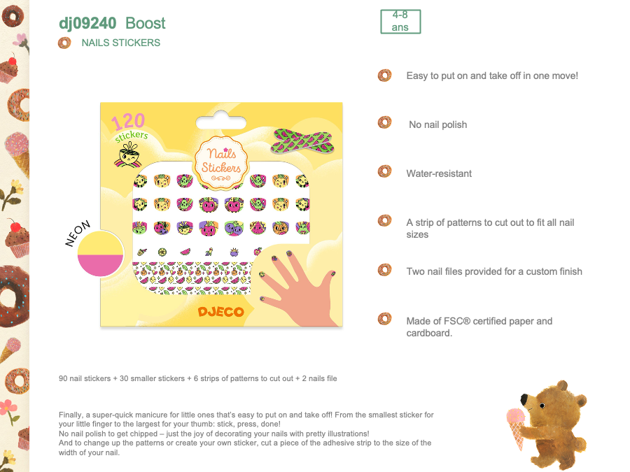 Djeco Boost nail stickers - DJ09240