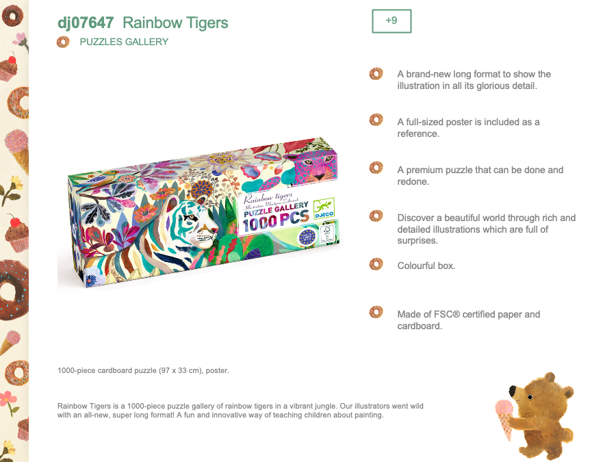 Djeco Rainbow tigers - DJ07647