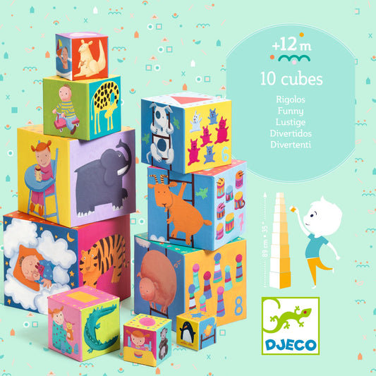 Djeco 10 Funny blocks - image 1