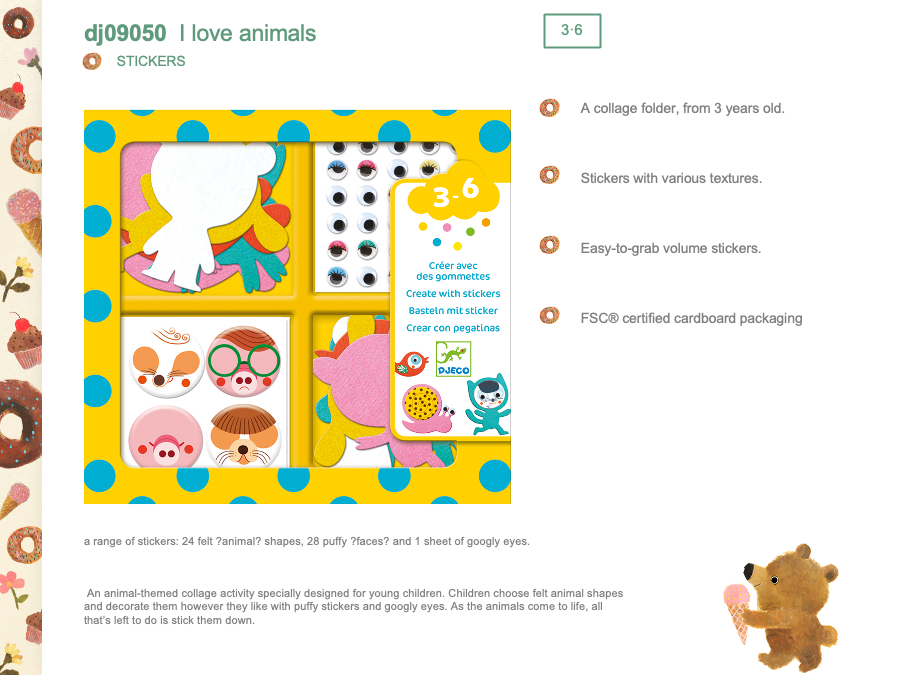 Djeco I love animals - DJ09050