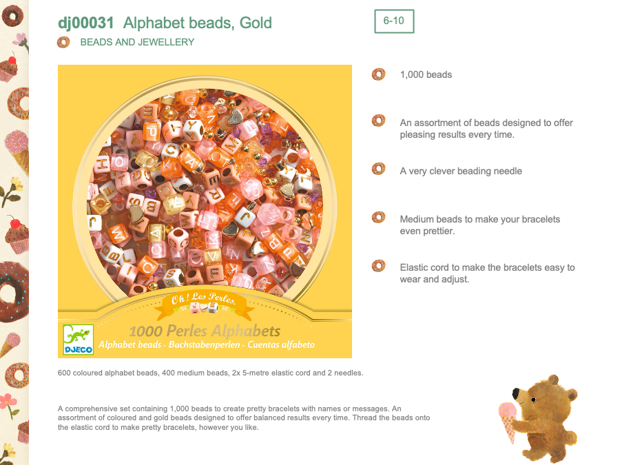 Djeco Alphabet beads - DJ00031