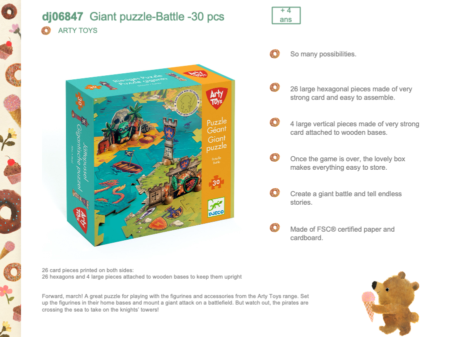 Djeco Giant puzzle - Battle - DJ06847