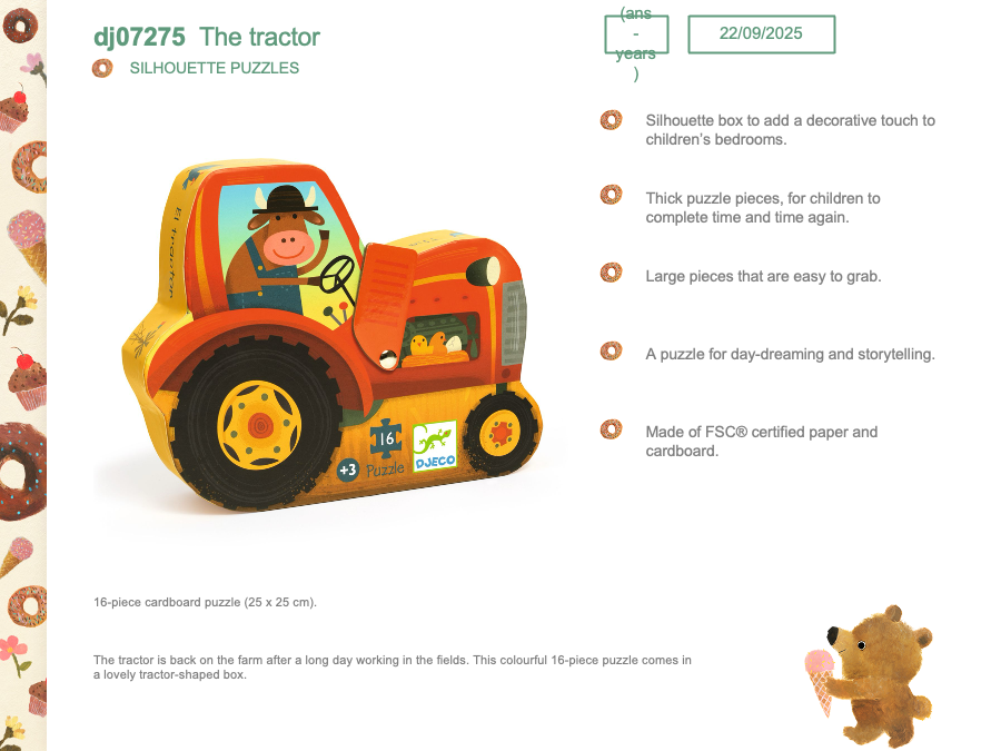 Djeco The tractor - DJ07275
