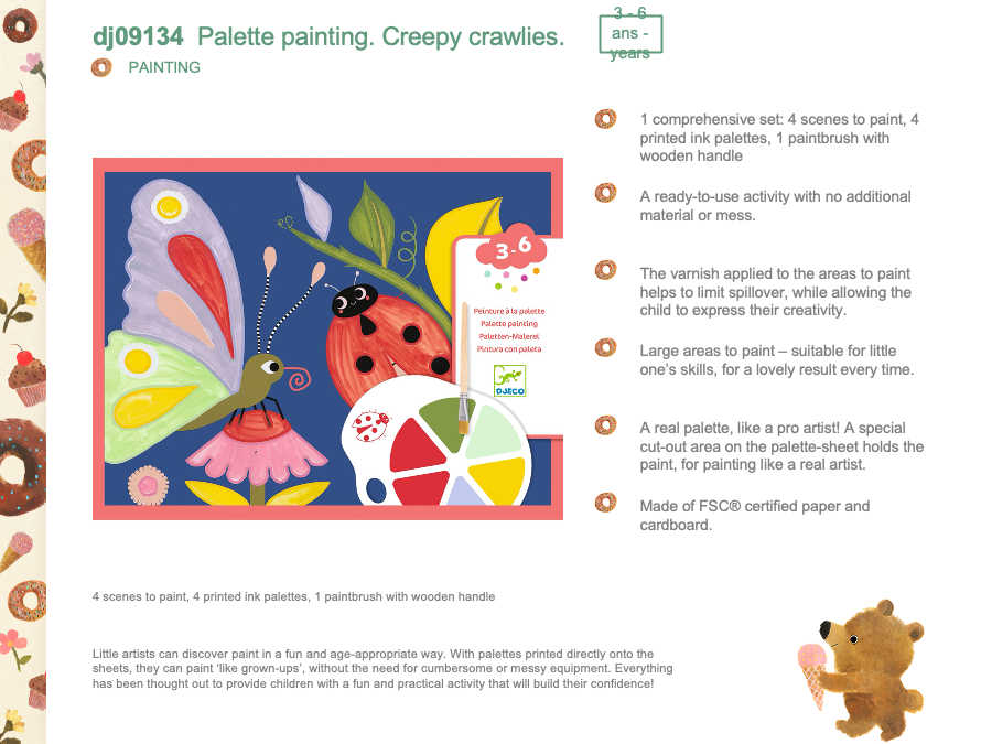 Djeco Creepy crawlies painting - DJ09134