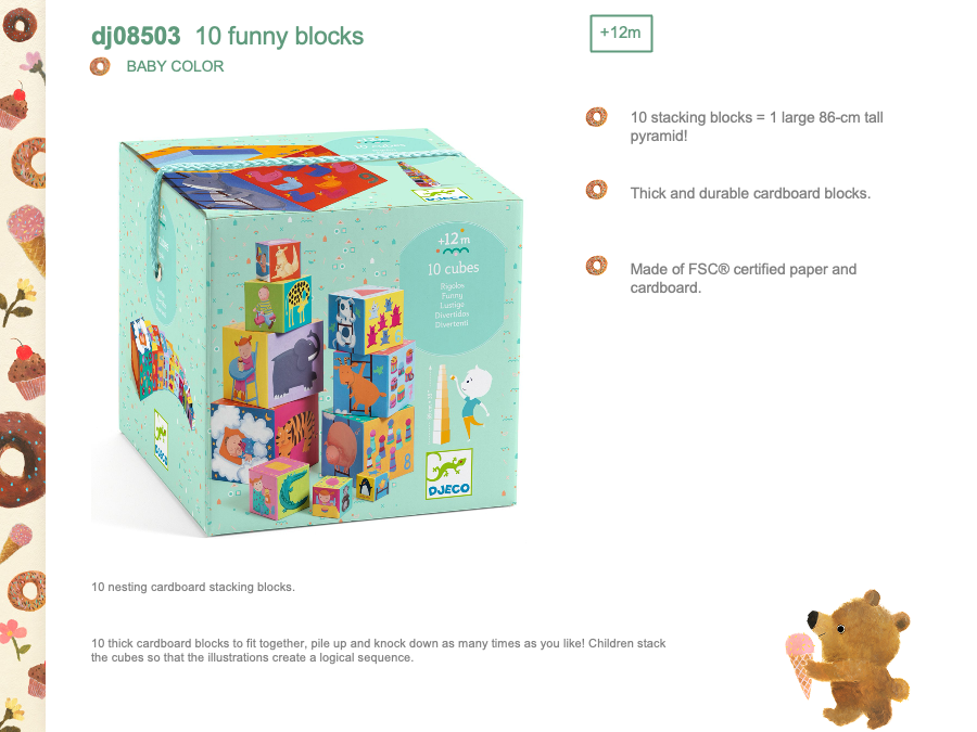 Djeco 10 Funny blocks - DJ08503
