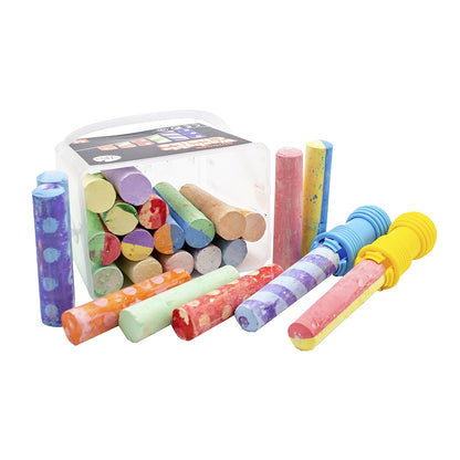 Jar Meló - Jumbo Sidewalk Chalk with Holders - 24 Colour Washable Kit