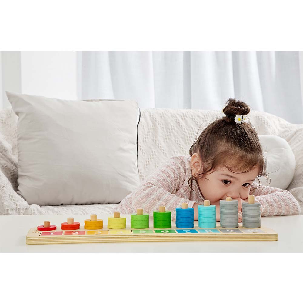 Classic World - Count & Match - Counting Stacker - 65pcs