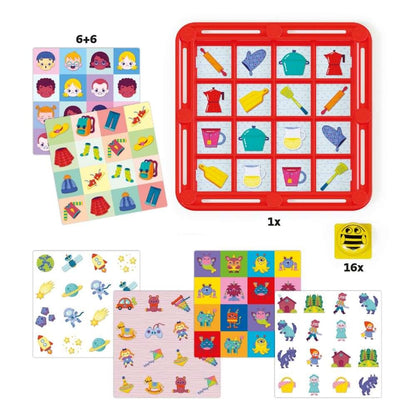 Quercetti - Fanta Memo Bee Memory Game - Nature-Themed Matching Cards for Kids