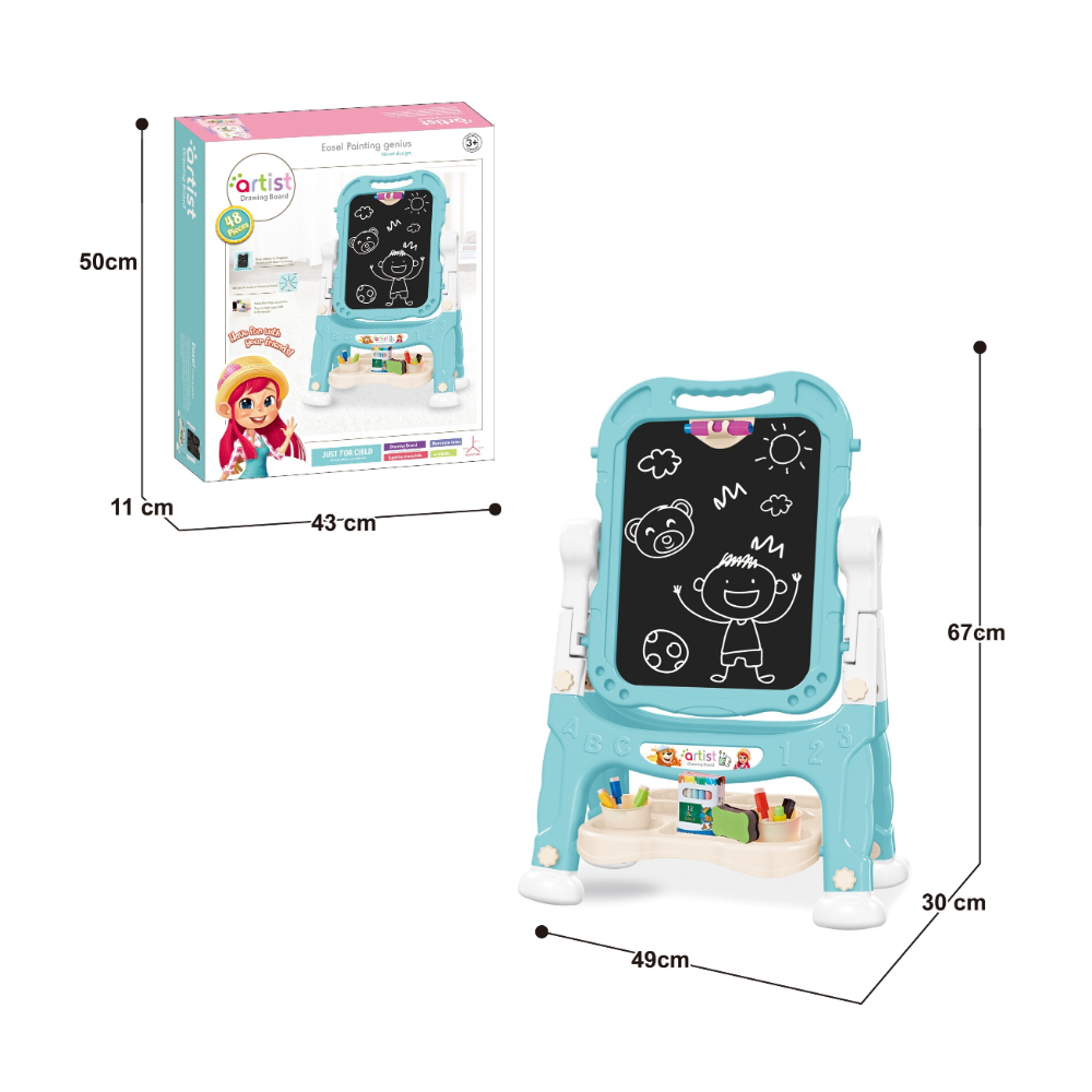 Cogo - Double-Sided Easel - Magnetic Drawing Board & Accessories