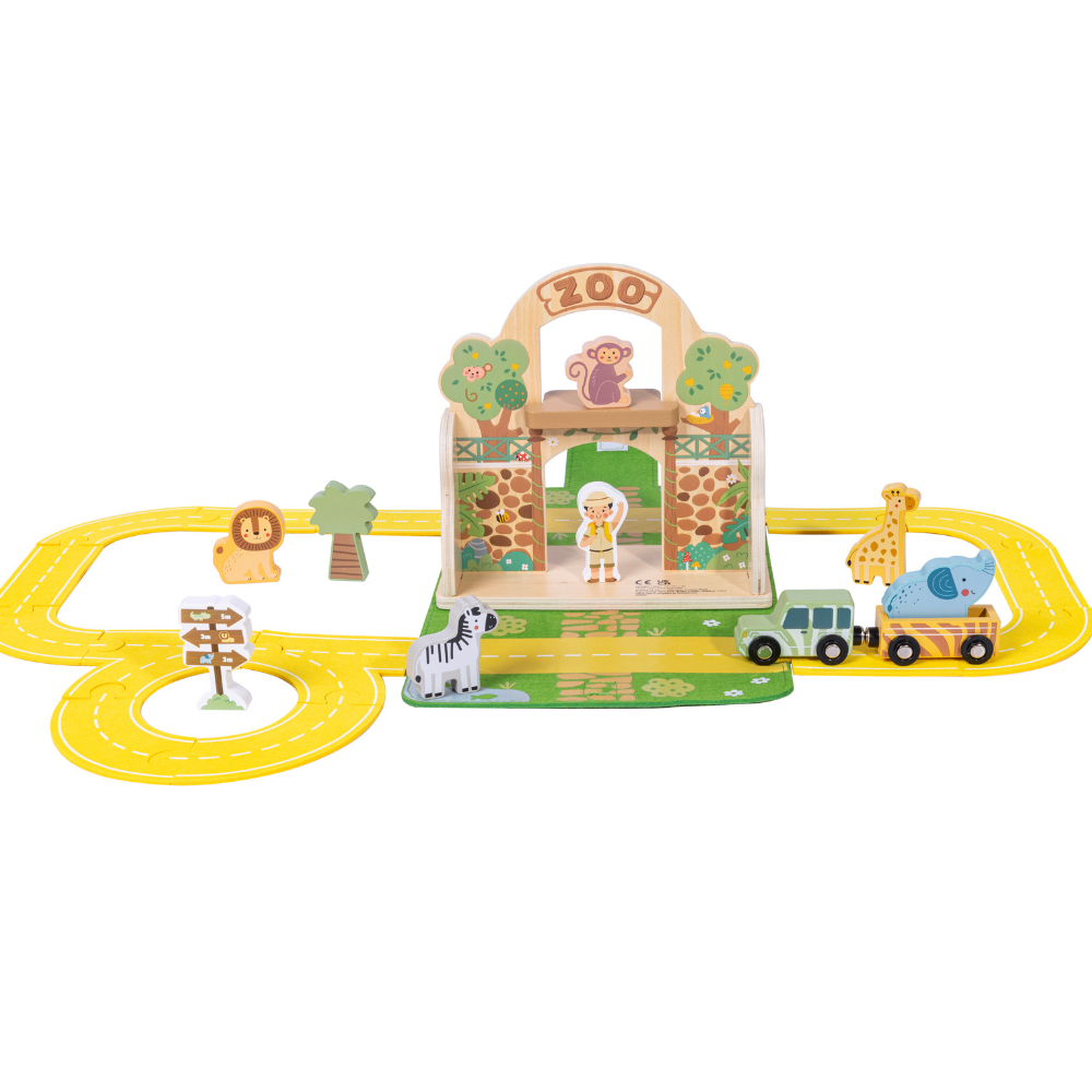 TookyToy - Pretend Play Story Box: Zoo Toy Set in Carry Case