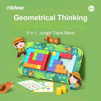 Mideer - 5-in-1 Jungle Tetris Block Educational Game for Kids