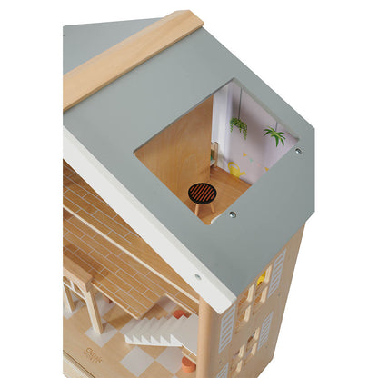 Classic World - Pretend & Play - Happy Villa Dollhouse with Furniture