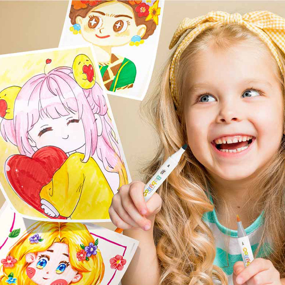 Jar Meló - Dual-Tip Washable Art Markers - 24 Colours