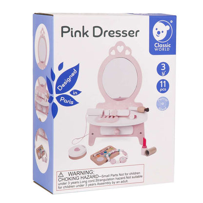 Classic World - Pretend & Play - Pink Vanity Dresser
