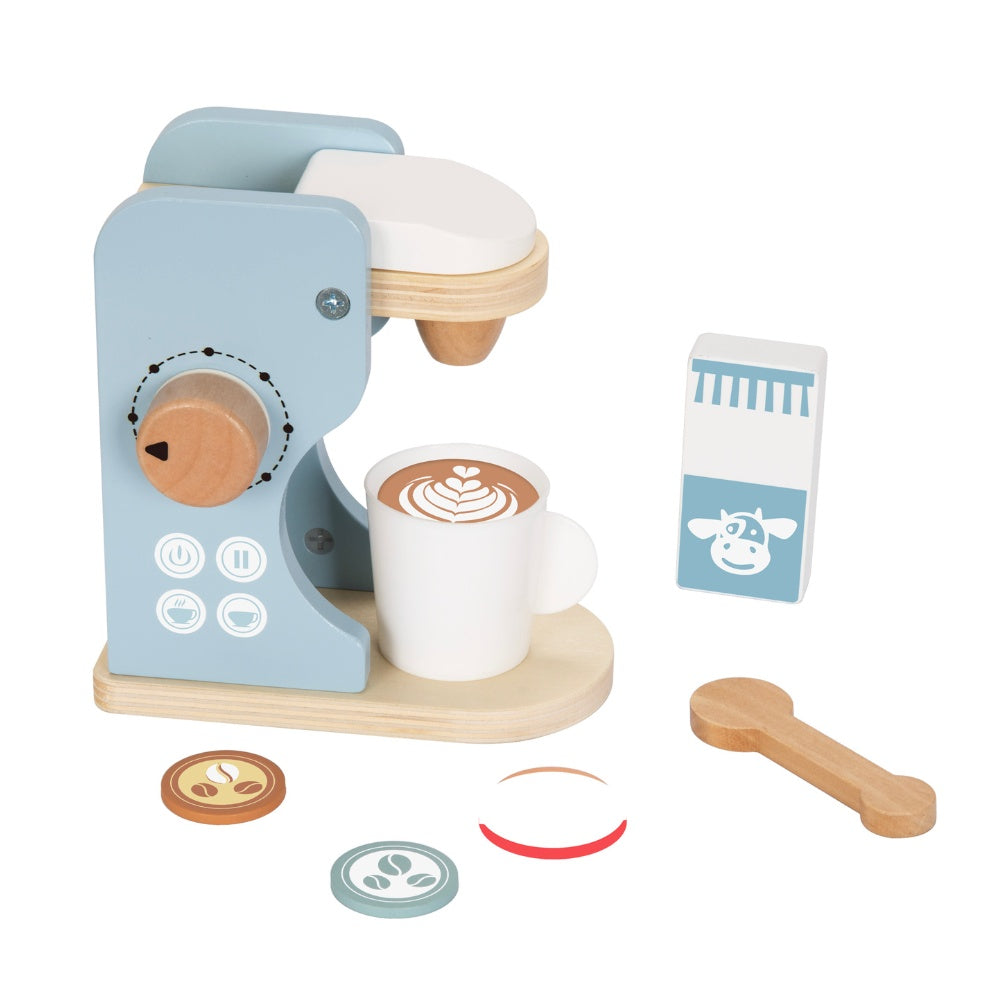 hi Pando - Pretend & Play - Wooden Coffee Maker Set - 8pcs