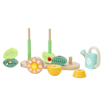 Classic World - Wooden Stacking Toy - Flower Garden - 11pcs