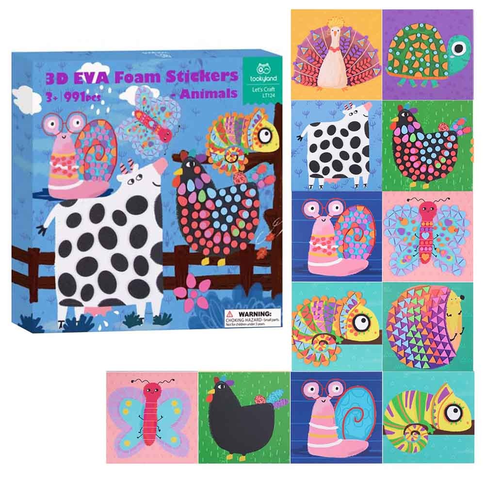TookyToy - 3D EVA Foam Stickers - Animals