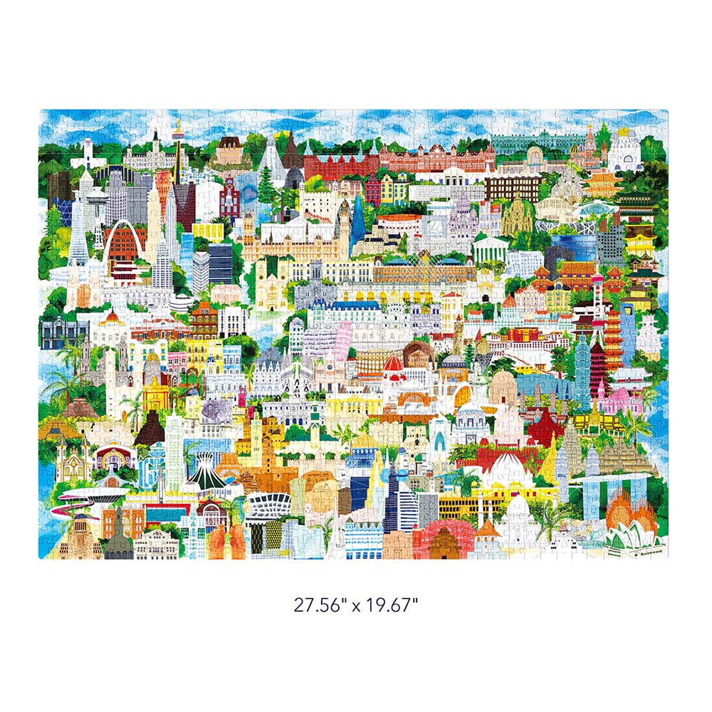 Mideer - Architectural Marvels - 1000 Piece Jigsaw Puzzle in Gift Box