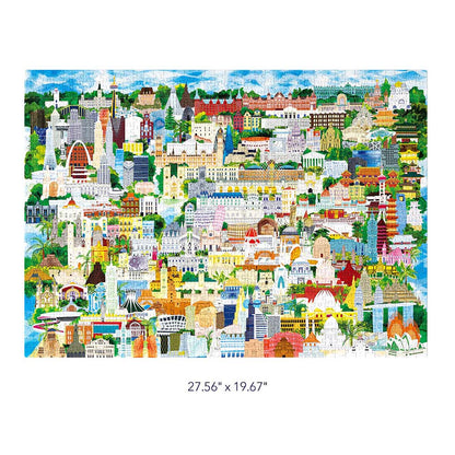 Mideer - Architectural Marvels - 1000 Piece Jigsaw Puzzle in Gift Box